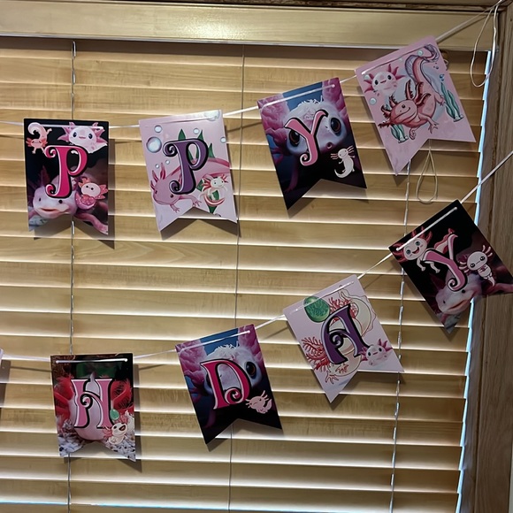 🎄 5 for $25 🎄Axolotl Birthday decorations - Picture 4 of 13